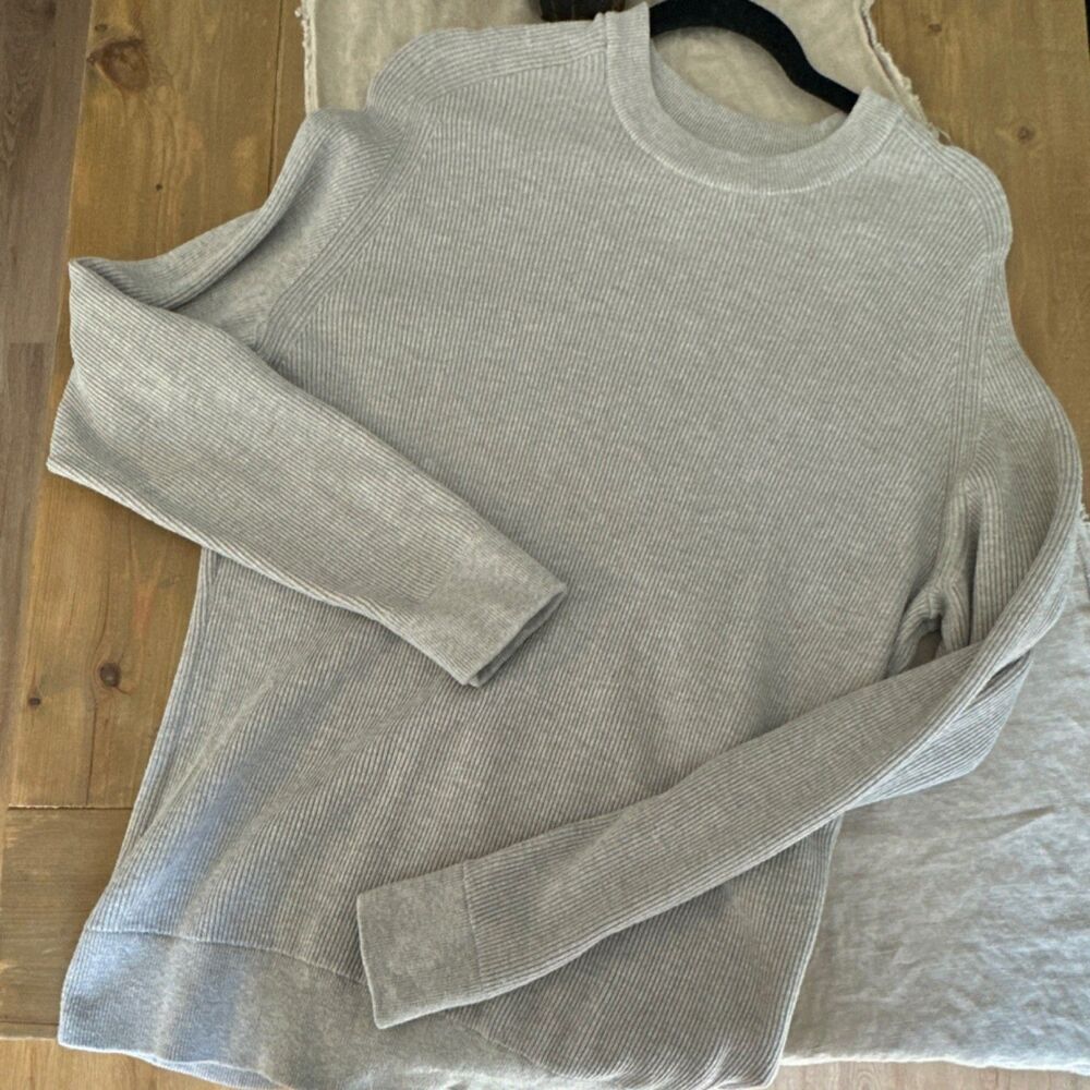 NN.07 Gray Cotton Crew Neck Pullover Sweater Men's Size L